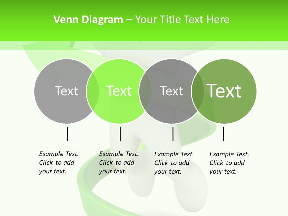 A Person Is Running With A Green Ribbon Around Him PowerPoint Template