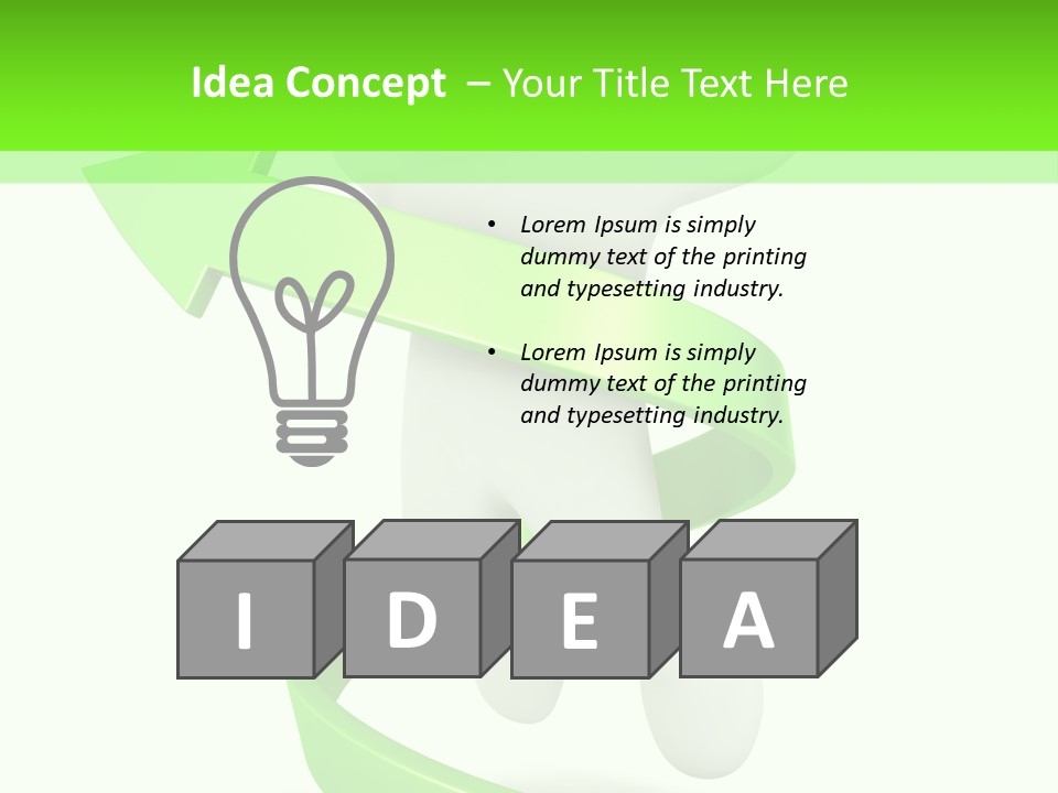 A Person Is Running With A Green Ribbon Around Him PowerPoint Template