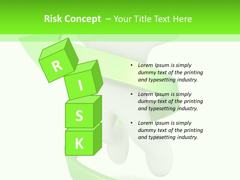 A Person Is Running With A Green Ribbon Around Him PowerPoint Template