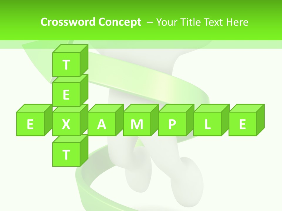 A Person Is Running With A Green Ribbon Around Him PowerPoint Template