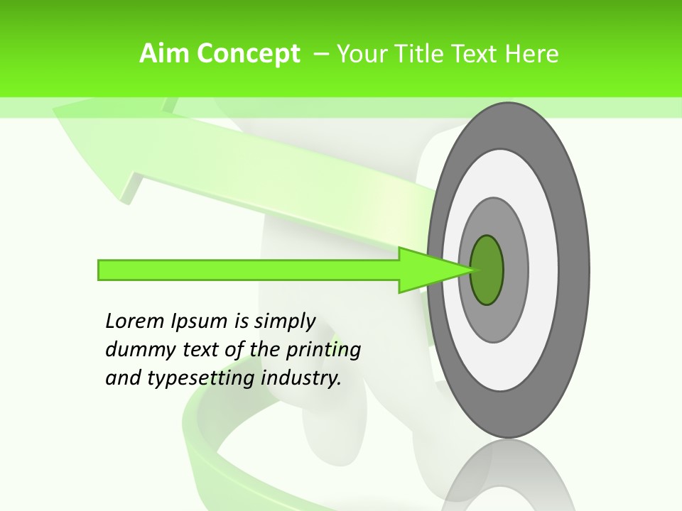 A Person Is Running With A Green Ribbon Around Him PowerPoint Template