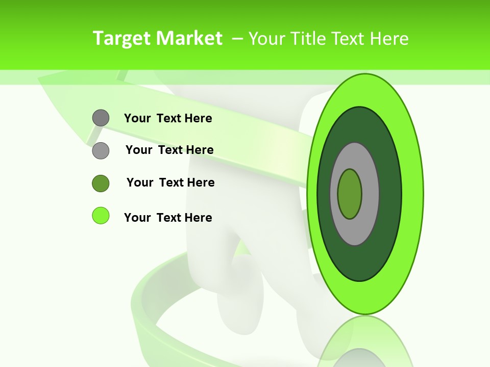 A Person Is Running With A Green Ribbon Around Him PowerPoint Template