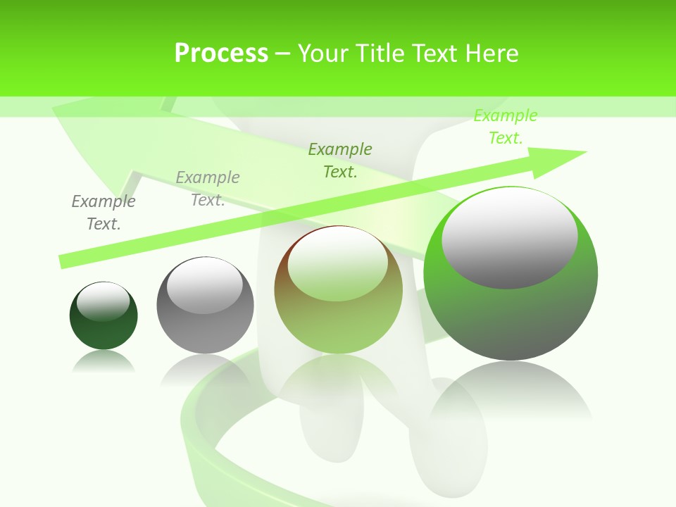 A Person Is Running With A Green Ribbon Around Him PowerPoint Template