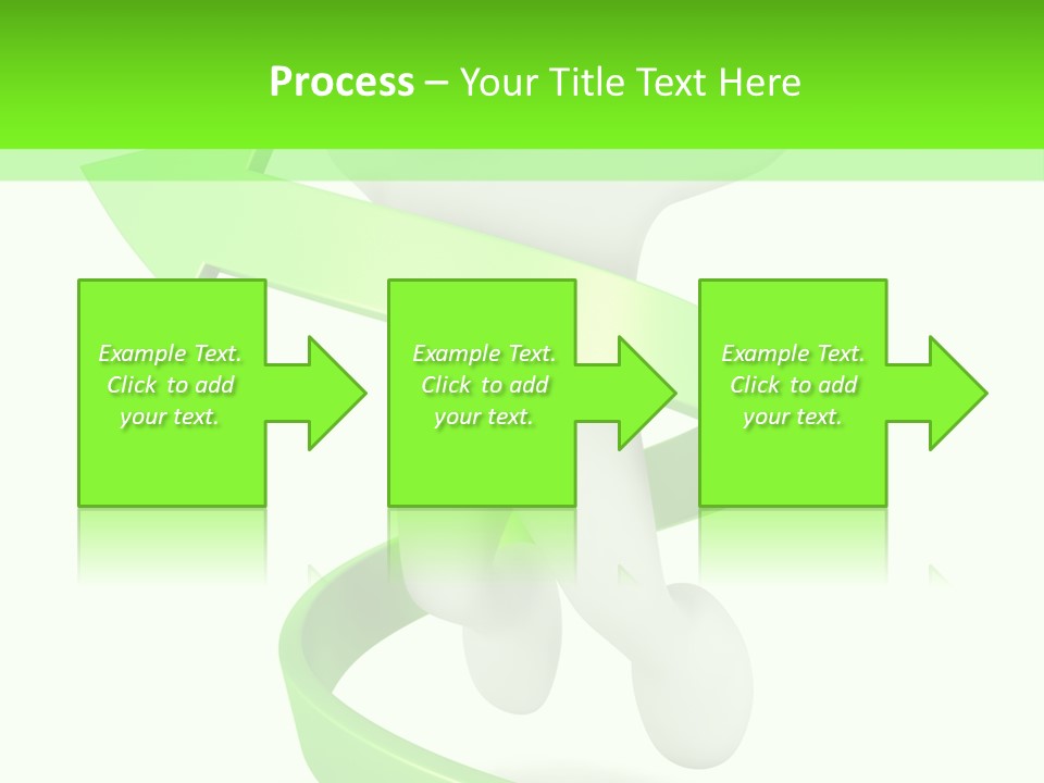 A Person Is Running With A Green Ribbon Around Him PowerPoint Template