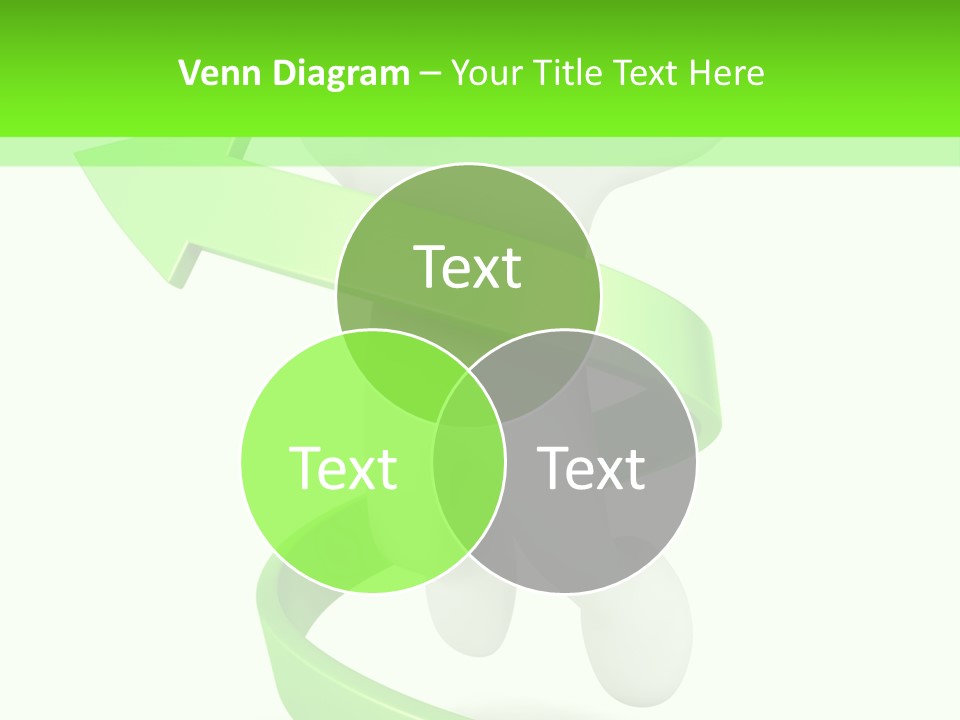 A Person Is Running With A Green Ribbon Around Him PowerPoint Template