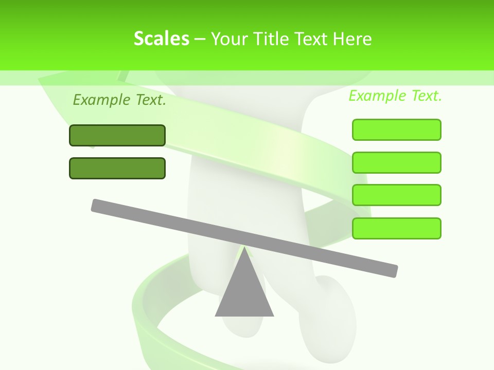 A Person Is Running With A Green Ribbon Around Him PowerPoint Template