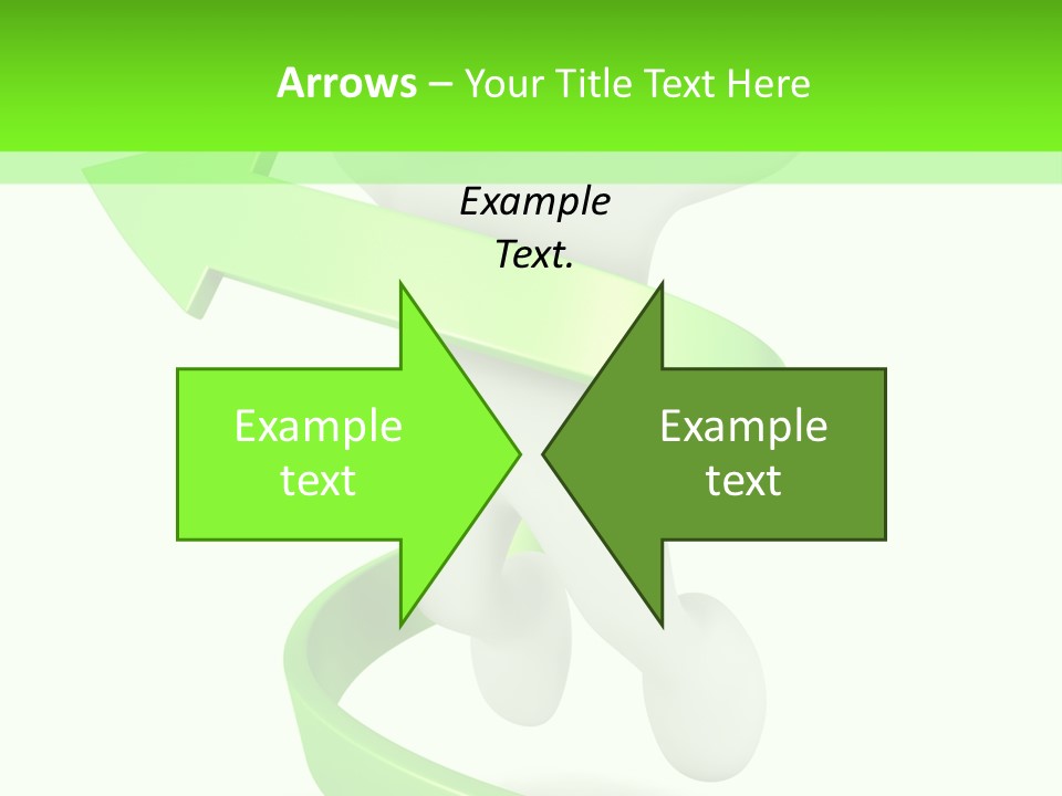 A Person Is Running With A Green Ribbon Around Him PowerPoint Template