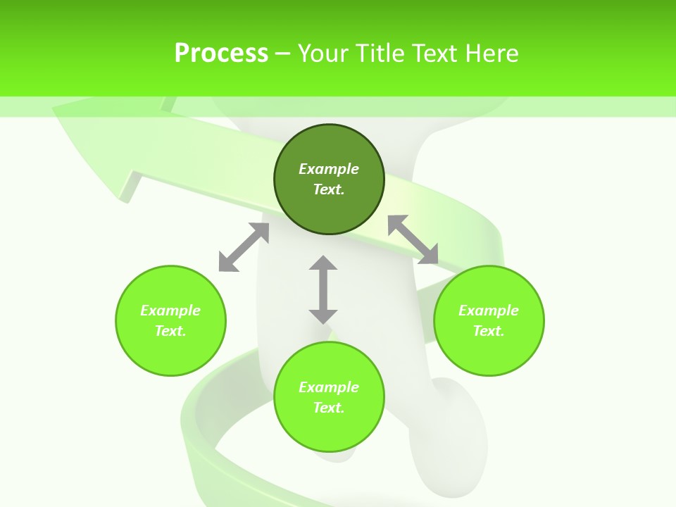 A Person Is Running With A Green Ribbon Around Him PowerPoint Template