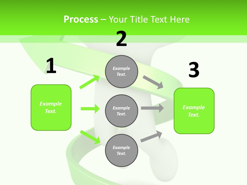 A Person Is Running With A Green Ribbon Around Him PowerPoint Template