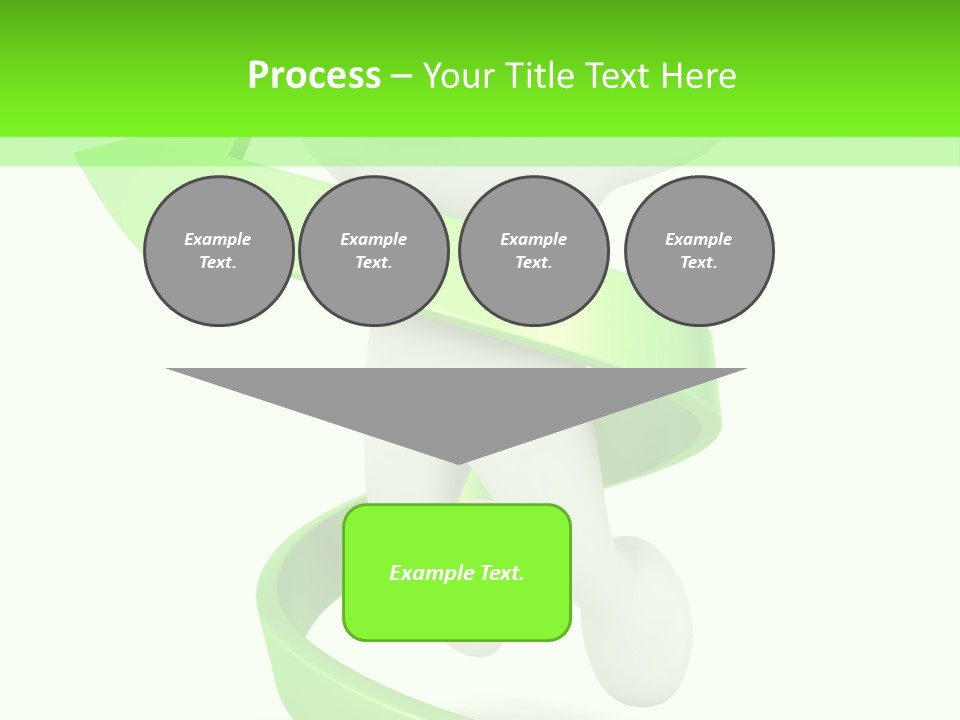 A Person Is Running With A Green Ribbon Around Him PowerPoint Template