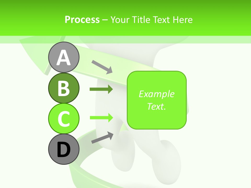 A Person Is Running With A Green Ribbon Around Him PowerPoint Template