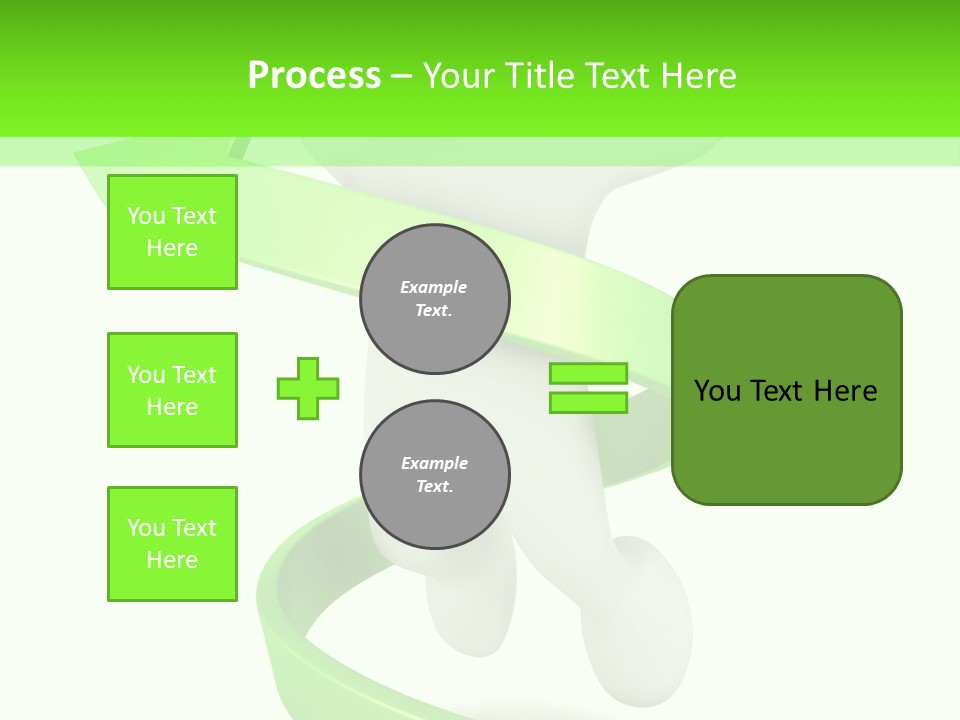 A Person Is Running With A Green Ribbon Around Him PowerPoint Template