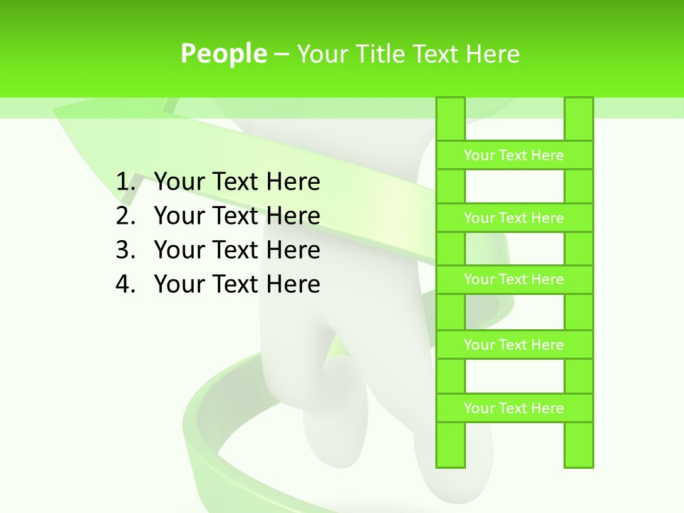 A Person Is Running With A Green Ribbon Around Him PowerPoint Template