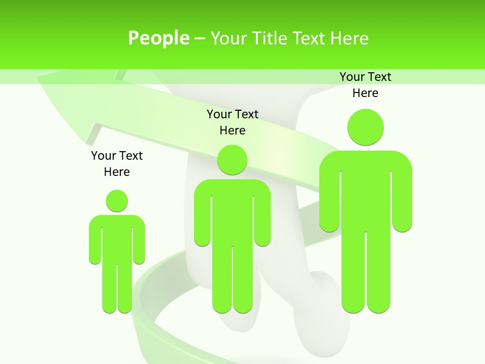 A Person Is Running With A Green Ribbon Around Him PowerPoint Template