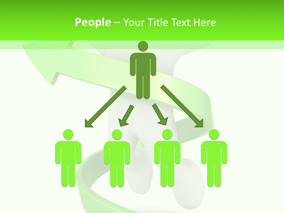 A Person Is Running With A Green Ribbon Around Him PowerPoint Template