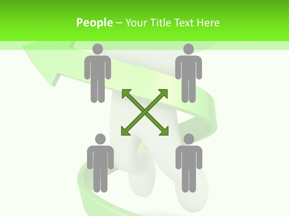 A Person Is Running With A Green Ribbon Around Him PowerPoint Template