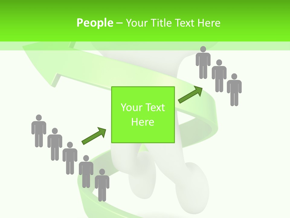 A Person Is Running With A Green Ribbon Around Him PowerPoint Template
