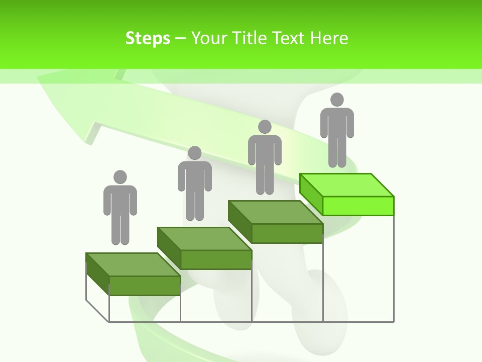 A Person Is Running With A Green Ribbon Around Him PowerPoint Template