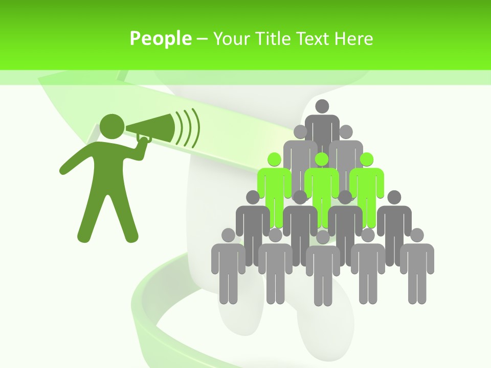 A Person Is Running With A Green Ribbon Around Him PowerPoint Template