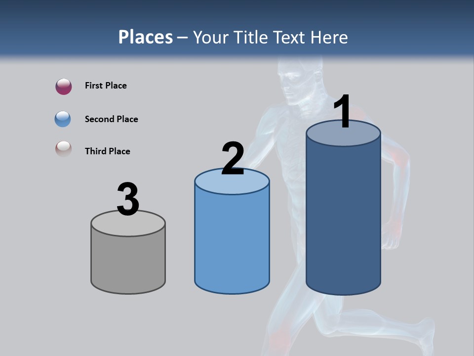 A Man Running With A Red And Blue Background PowerPoint Template
