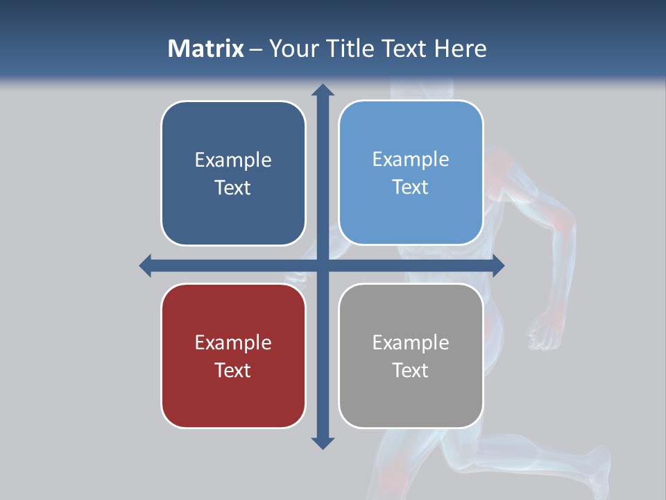 A Man Running With A Red And Blue Background PowerPoint Template