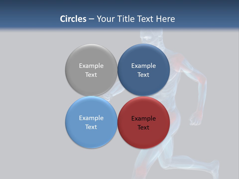 A Man Running With A Red And Blue Background PowerPoint Template