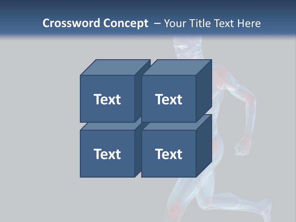 A Man Running With A Red And Blue Background PowerPoint Template