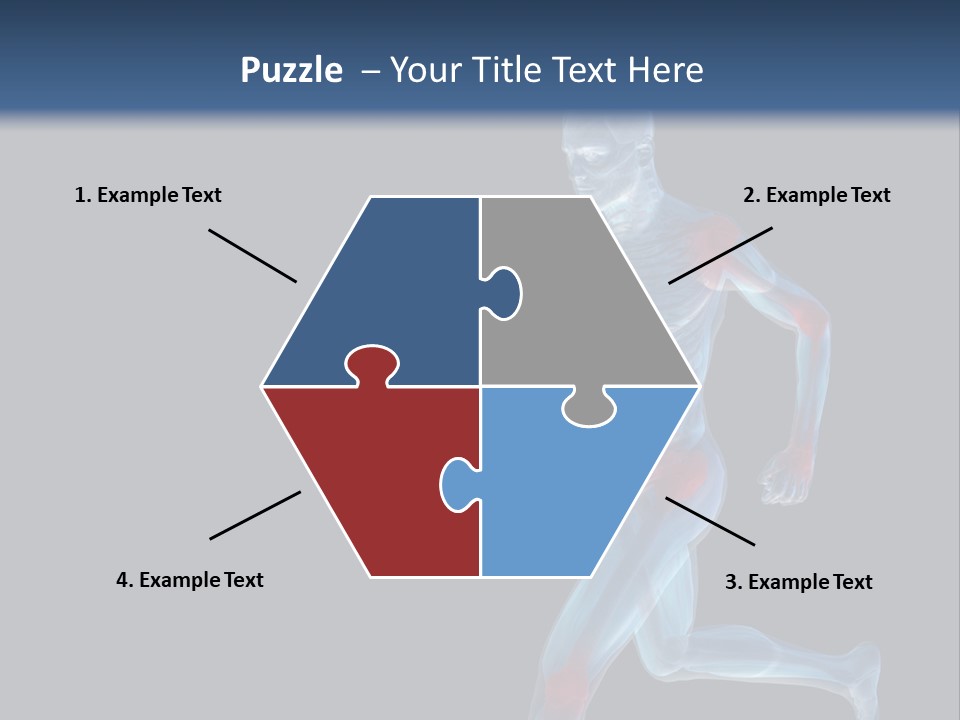 A Man Running With A Red And Blue Background PowerPoint Template