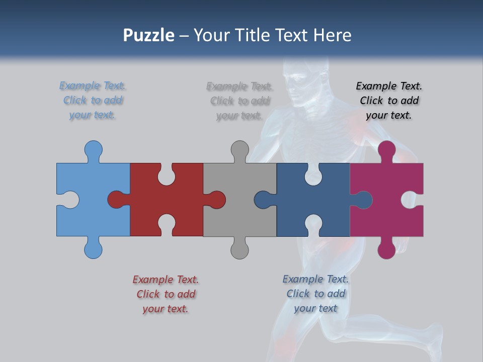 A Man Running With A Red And Blue Background PowerPoint Template