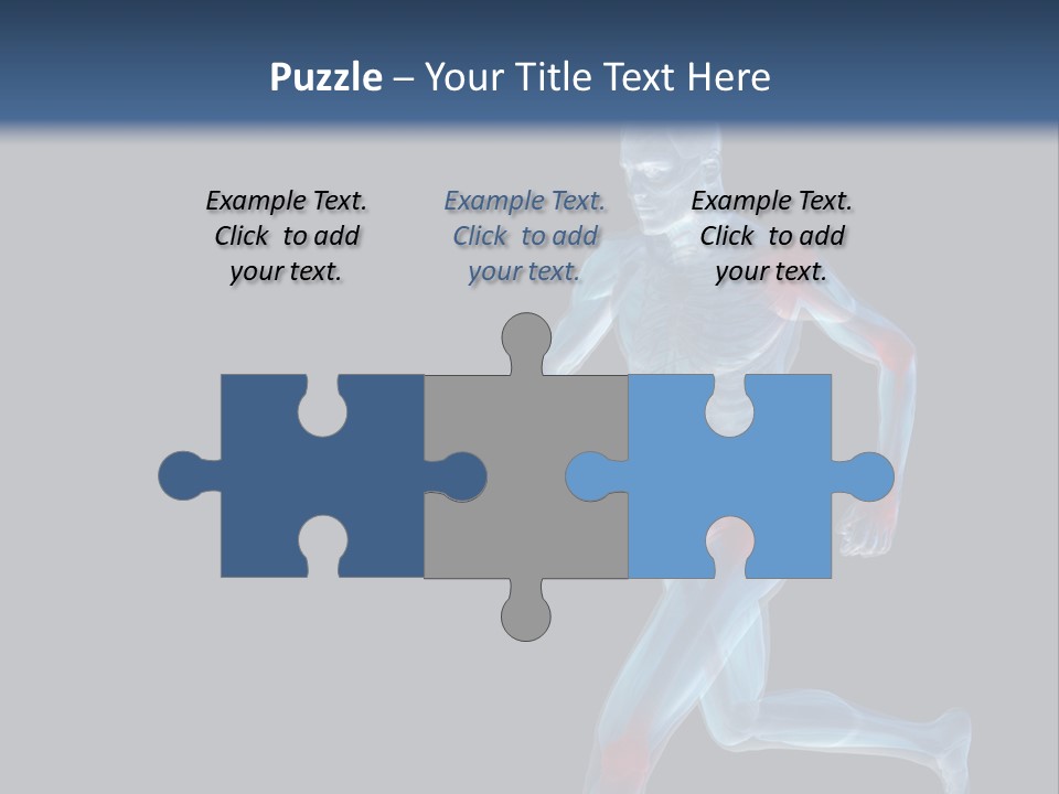 A Man Running With A Red And Blue Background PowerPoint Template