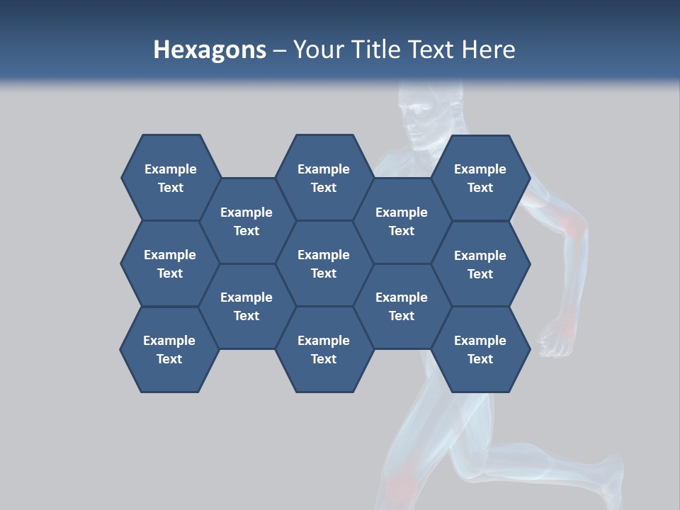 A Man Running With A Red And Blue Background PowerPoint Template