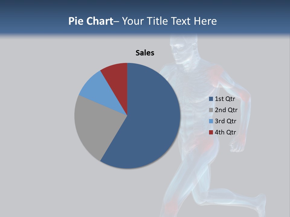 A Man Running With A Red And Blue Background PowerPoint Template