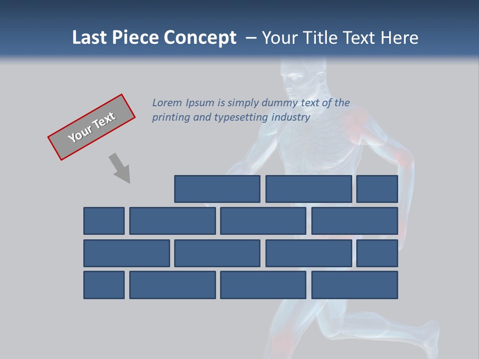 A Man Running With A Red And Blue Background PowerPoint Template