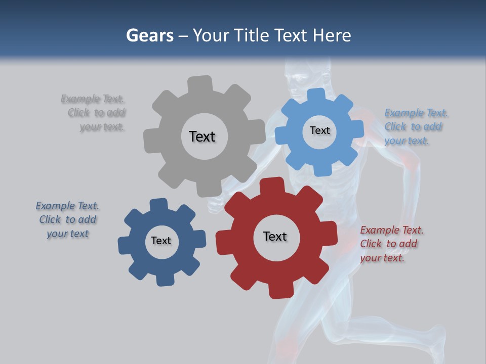 A Man Running With A Red And Blue Background PowerPoint Template