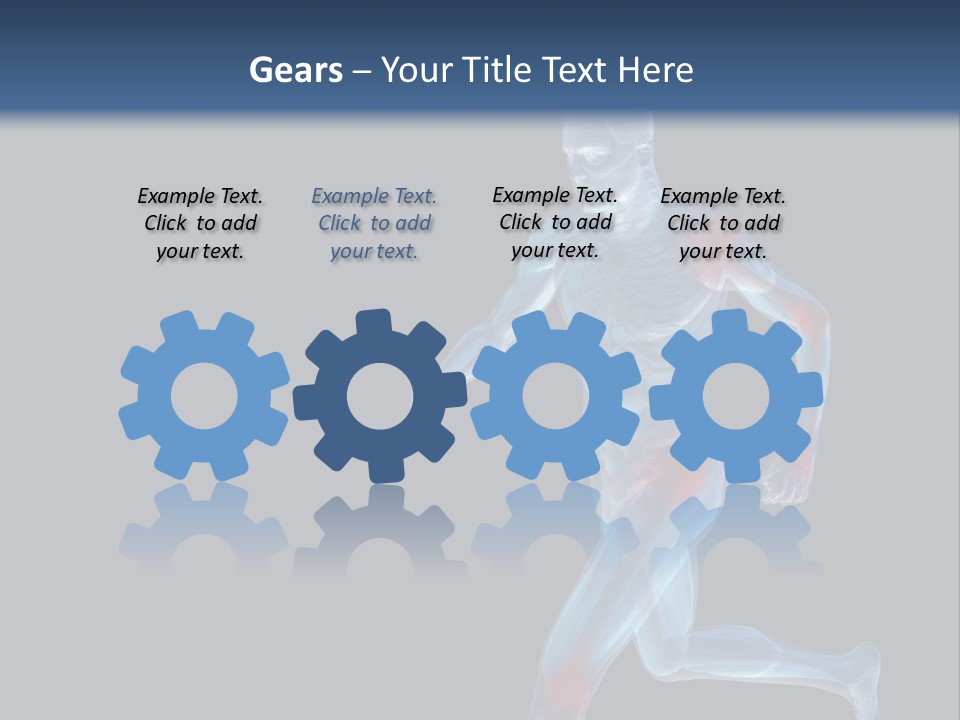 A Man Running With A Red And Blue Background PowerPoint Template
