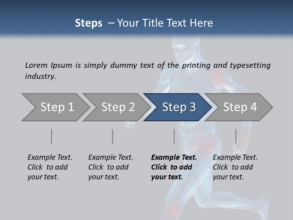 A Man Running With A Red And Blue Background PowerPoint Template