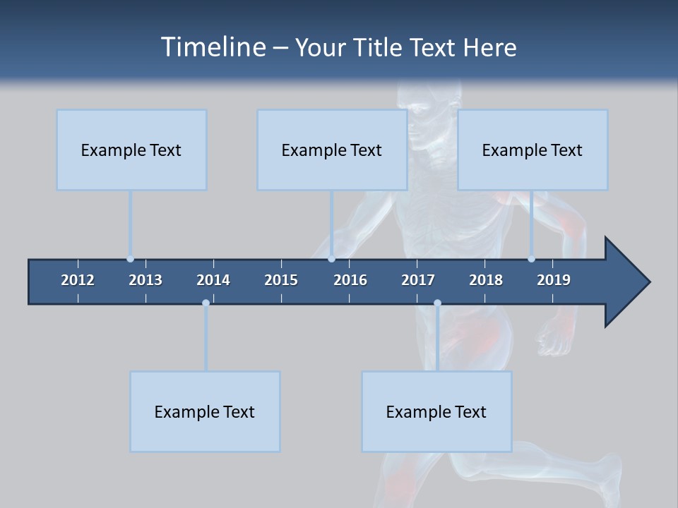 A Man Running With A Red And Blue Background PowerPoint Template