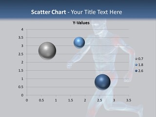 A Man Running With A Red And Blue Background PowerPoint Template