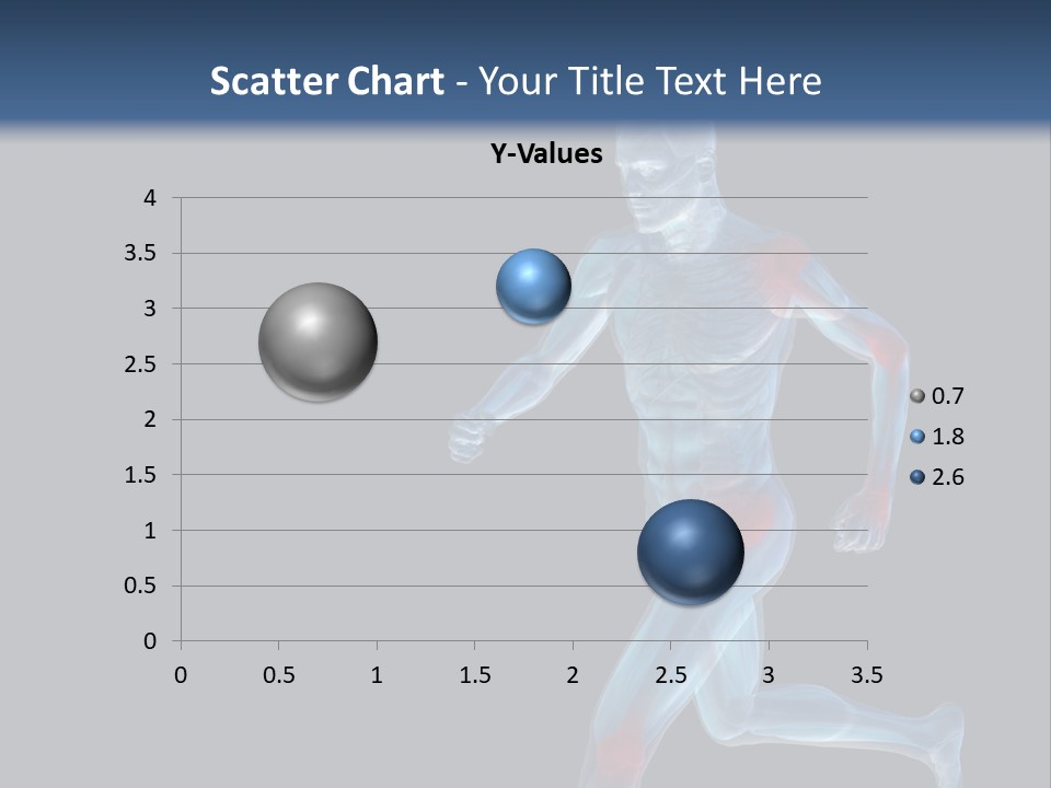 A Man Running With A Red And Blue Background PowerPoint Template