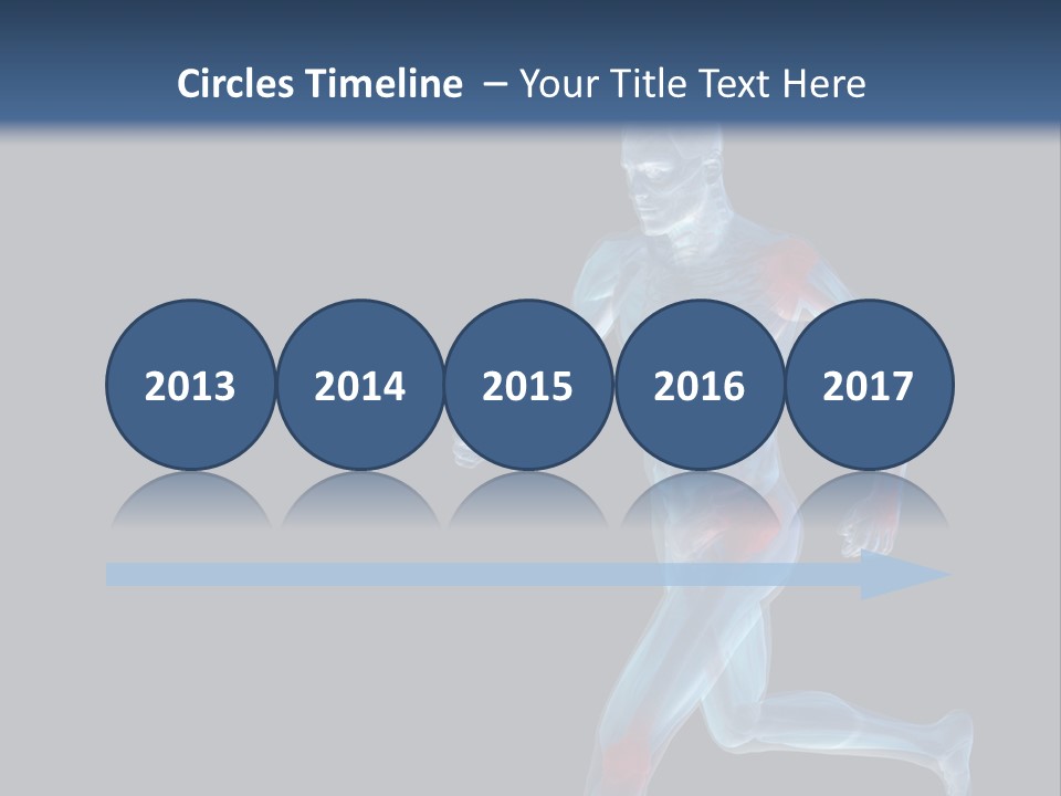 A Man Running With A Red And Blue Background PowerPoint Template
