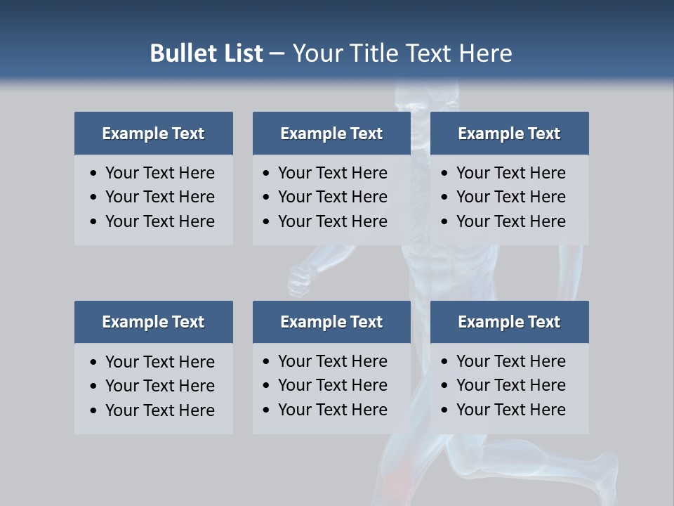A Man Running With A Red And Blue Background PowerPoint Template