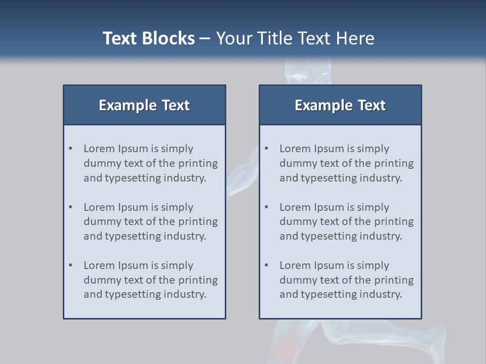A Man Running With A Red And Blue Background PowerPoint Template