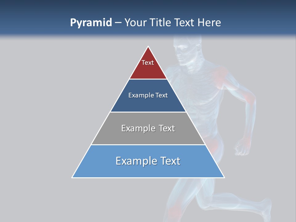 A Man Running With A Red And Blue Background PowerPoint Template