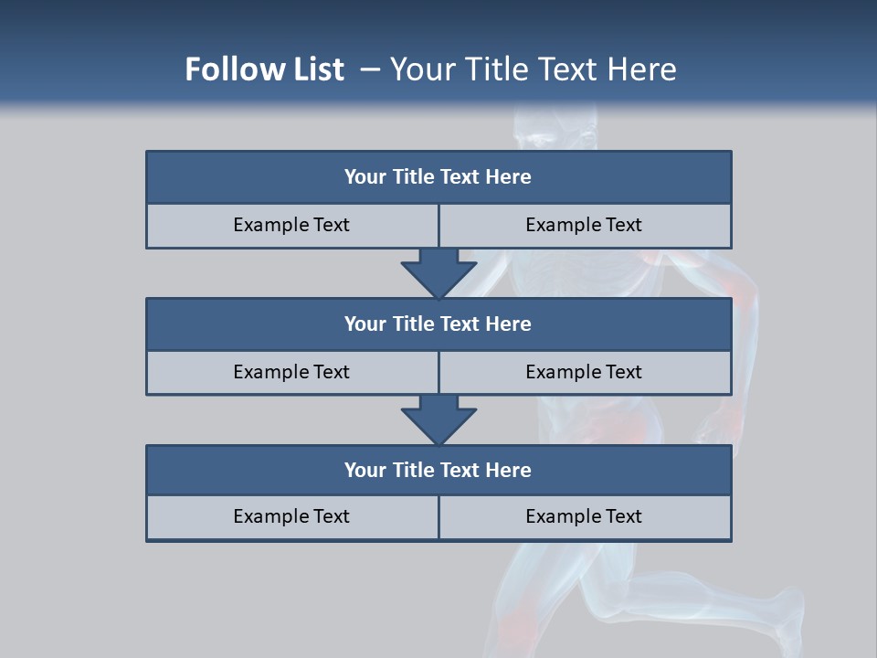 A Man Running With A Red And Blue Background PowerPoint Template