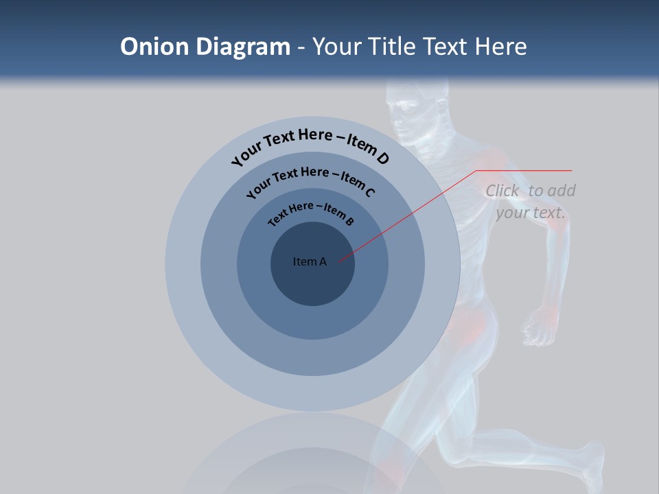 A Man Running With A Red And Blue Background PowerPoint Template