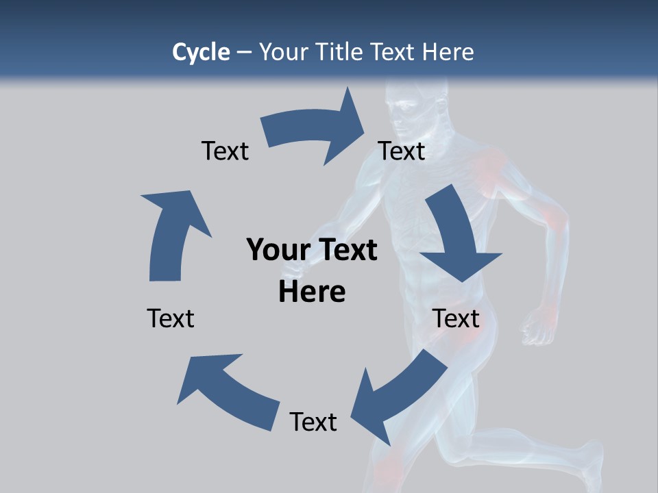 A Man Running With A Red And Blue Background PowerPoint Template