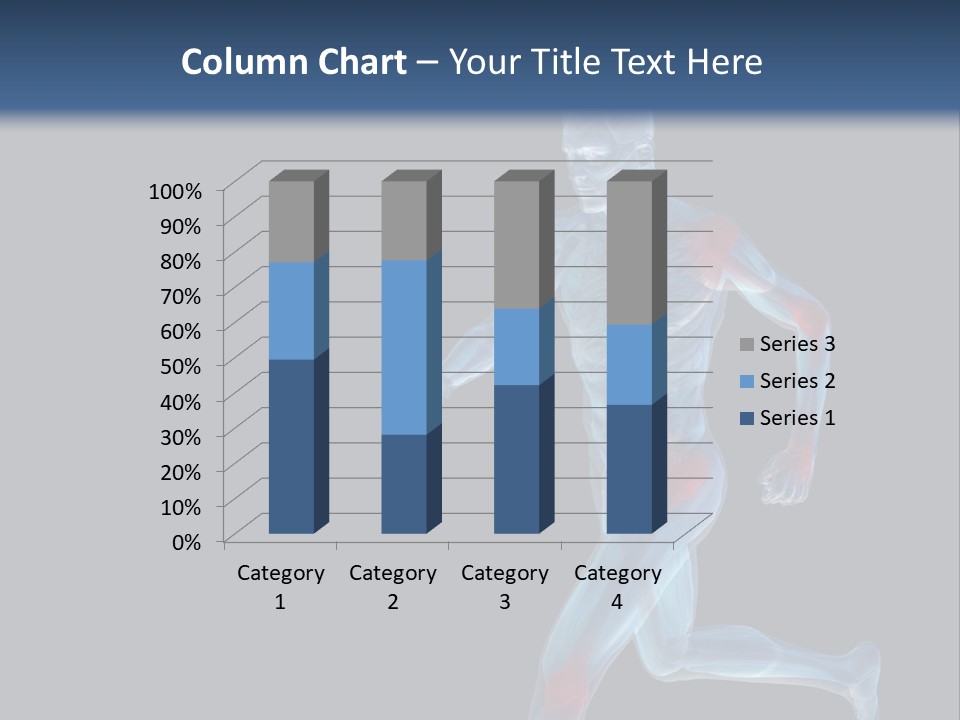 A Man Running With A Red And Blue Background PowerPoint Template
