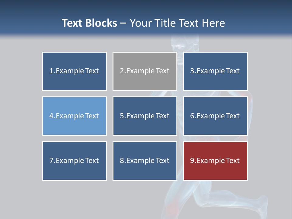 A Man Running With A Red And Blue Background PowerPoint Template