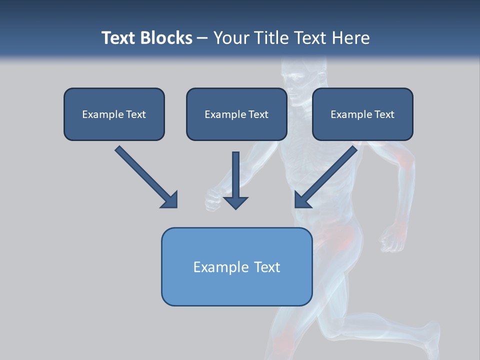 A Man Running With A Red And Blue Background PowerPoint Template