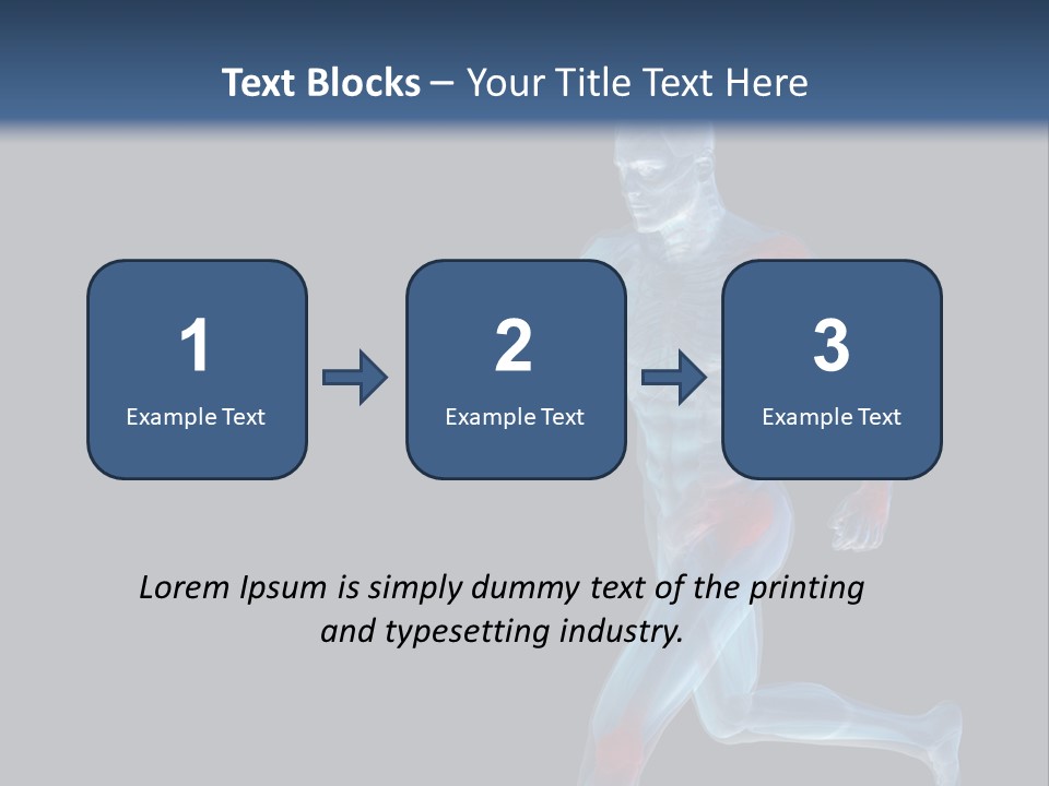 A Man Running With A Red And Blue Background PowerPoint Template
